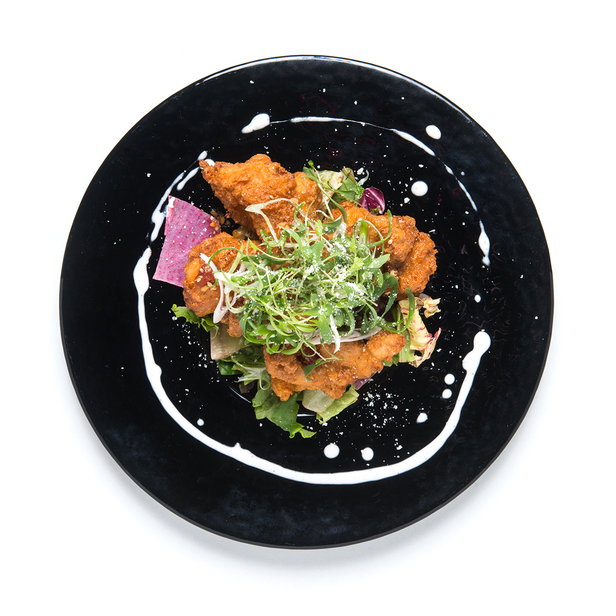 RESTAURANT スパイシーチキンウイング “手羽先の唐揚げ” - にんにく醤油と鬼唐辛子 -